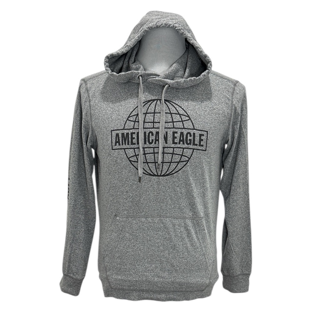 American Eagle Outfitters Men's Gray Hoodie Pullover Jersey AEO Size Small